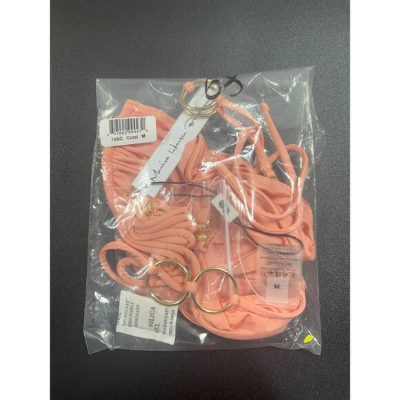 Monica Hansen Beachwear NWT‎ Icon Underwire Bikini Top in Coral Medium MSRP $190 - Picture 4 of 4